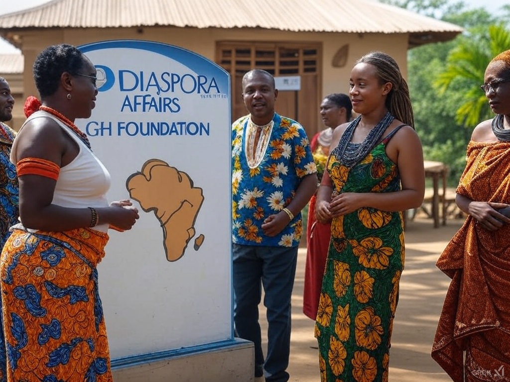 image showing diasporans at inauguration event held by diaspora affair GH