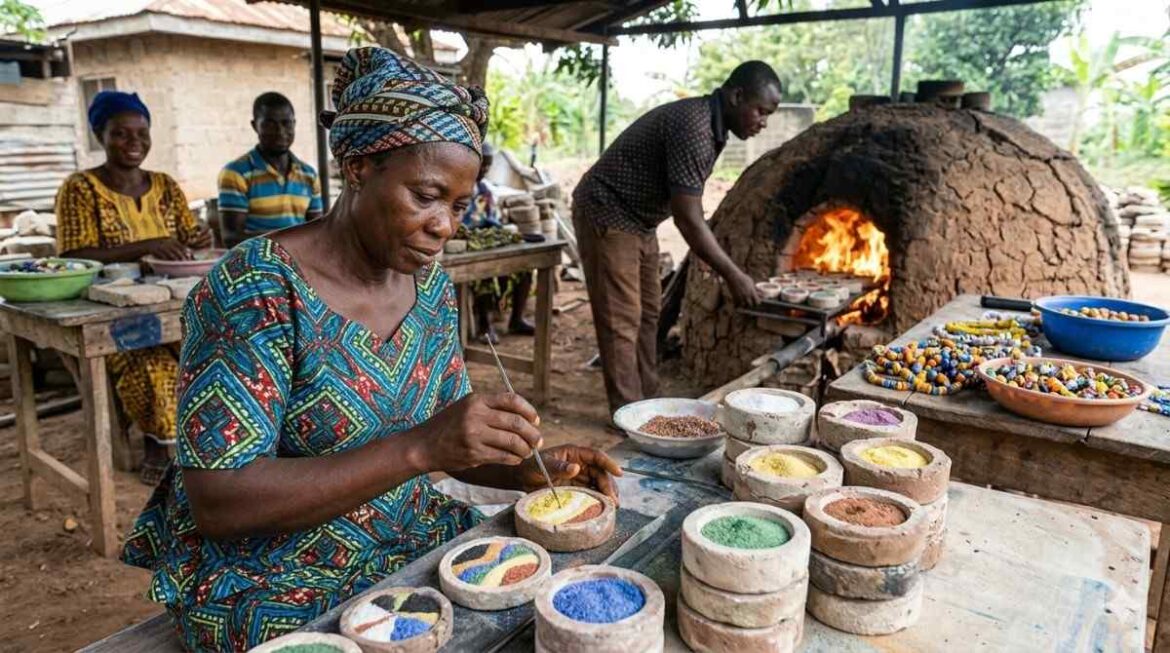 A day with the Master Beadmakers in Krobo, Ghana.